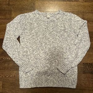 LL Bean navy blue and white sweater small